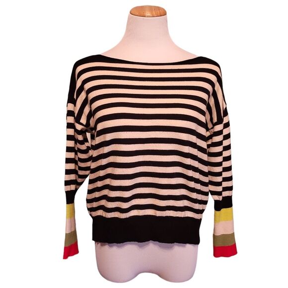 Sweaters - Susy Mix made in Italy Black with pops of color Sweater Womens